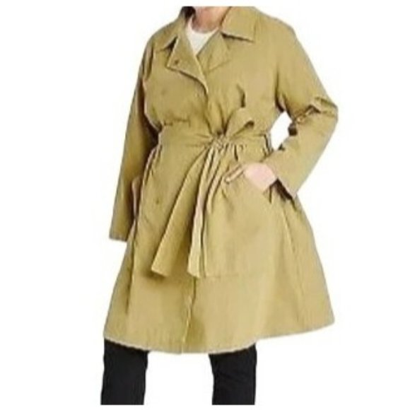 Ava & Viv Jackets & Coats Ava Viv Plus Size Green Raincoat Double